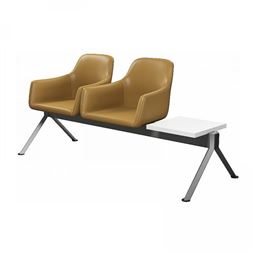 INCA İKİLİ BEKLEME KOLTUĞU Boyalı Üçgen Profil Ayak / Yan Sehpalı INCA 15