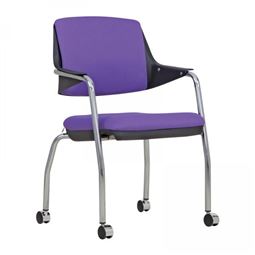 PALOMA ÇALIŞMA KOLTUĞU Alüminyum Ayak 4 teker / döşemeli sırt / bel desteksiz P 5003