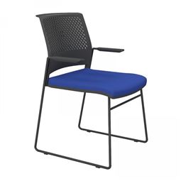 EVO BEKLEME SİYAH PLASTİK GÖVDE / KROM AYAK ve KOL / YAZI TABLALI EVO 03