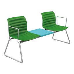 LEON SEHPALI İKİLİ BEKLEME KOLTUĞU Alüminyum Ayak / alüminyum kol LN 008