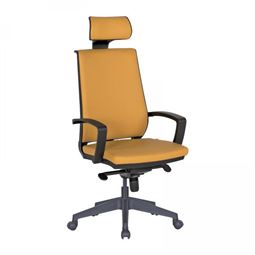 NİTRO BAŞLIKLI YÖNETİCİ KOLTUĞU Plastik Ayak /  döşemeli sırt / sabit kol / bel desteksiz NT 50