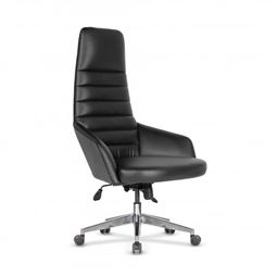 NORA YÖNETİCİ KOLTUĞU Alüminyum Ayak / sabit kol / bel desteksiz / deri döşeme NORA 20