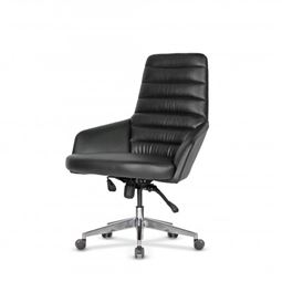 NORA ÇALIŞMA KOLTUĞU Alüminyum Ayak / sabit kol / bel desteksiz / deri döşeme NORA 21