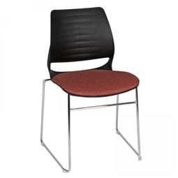 POLO BEKLEME KOLTUĞU Alüminyum Ayak / siyah plastik gövde / kolsuz PL 02