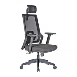 TEKNO BAŞLIKLI YÖNETİCİ KOLTUĞU Plastik Ayak / ayarlı kol / bel destekli TKN 08